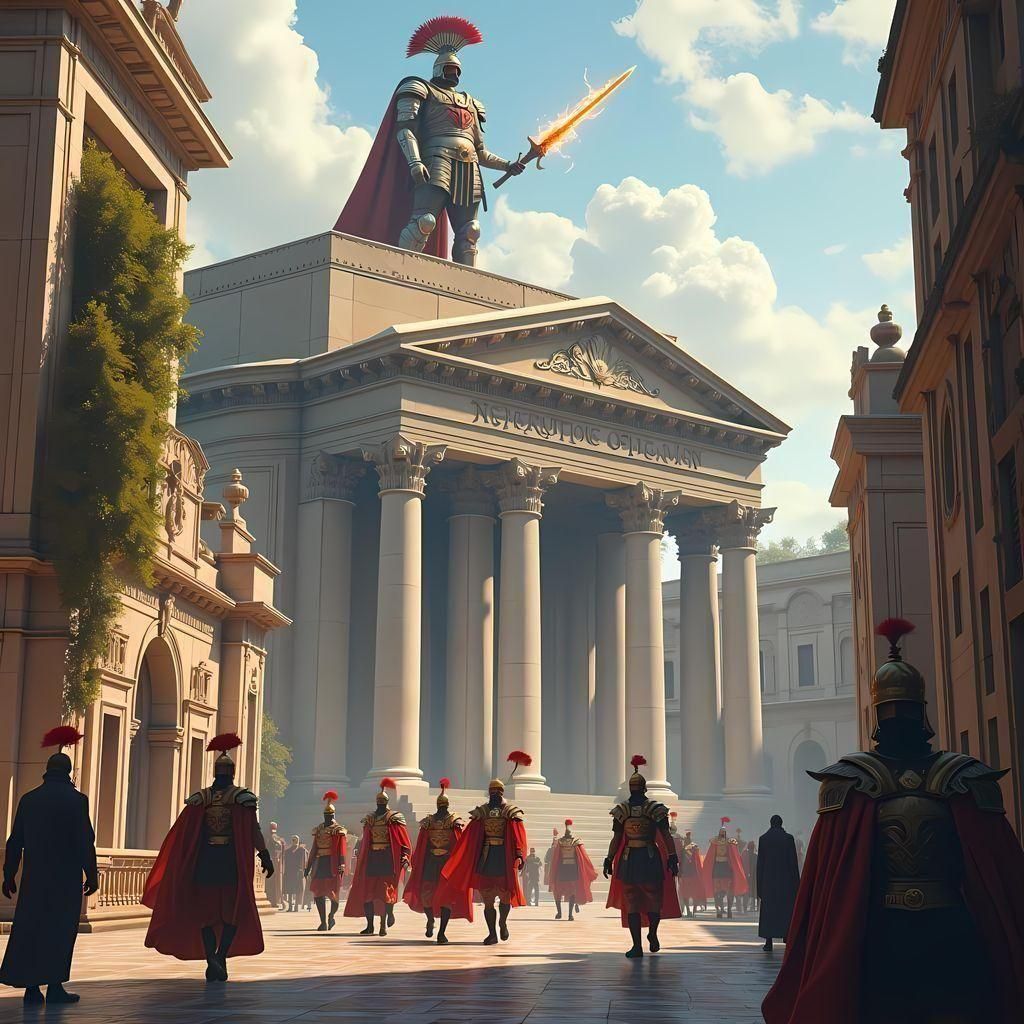 Eden Guardian with Fiery Sword, Matte Painting