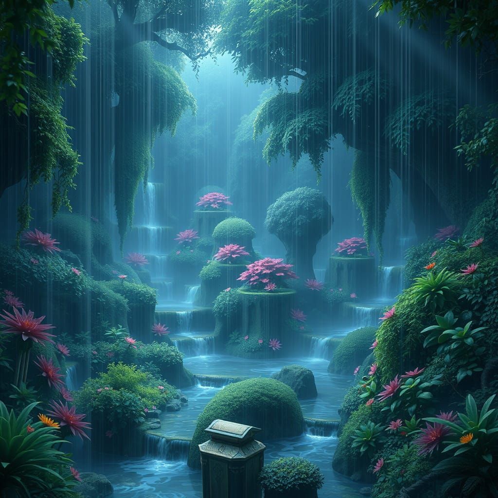 Enchanting Rain Forest in Anime Style