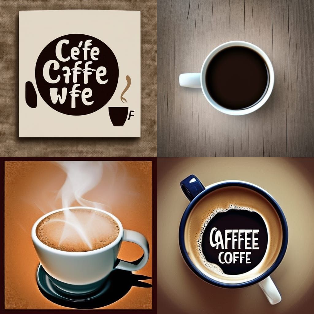 Steaming Coffee Mug with Caffeine Design