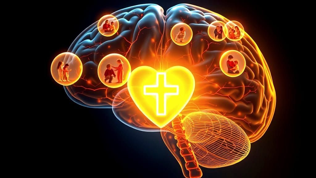 Photorealistic Transparent Brain with Childhood Memories