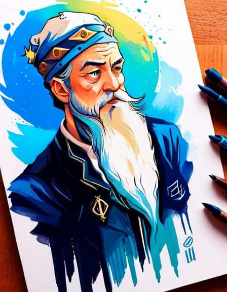 Dumbledore Portrait in Painterly Style