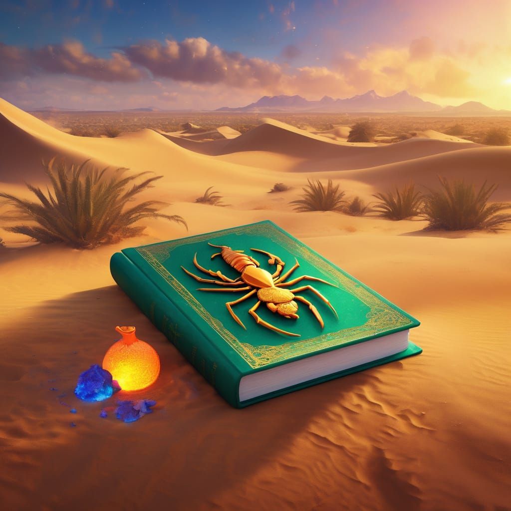 Fantasy Book Cover: The Scorpion Cure in Desert