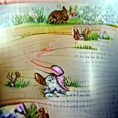 Bunny Bopping Mice: Child's Storybook Illustration