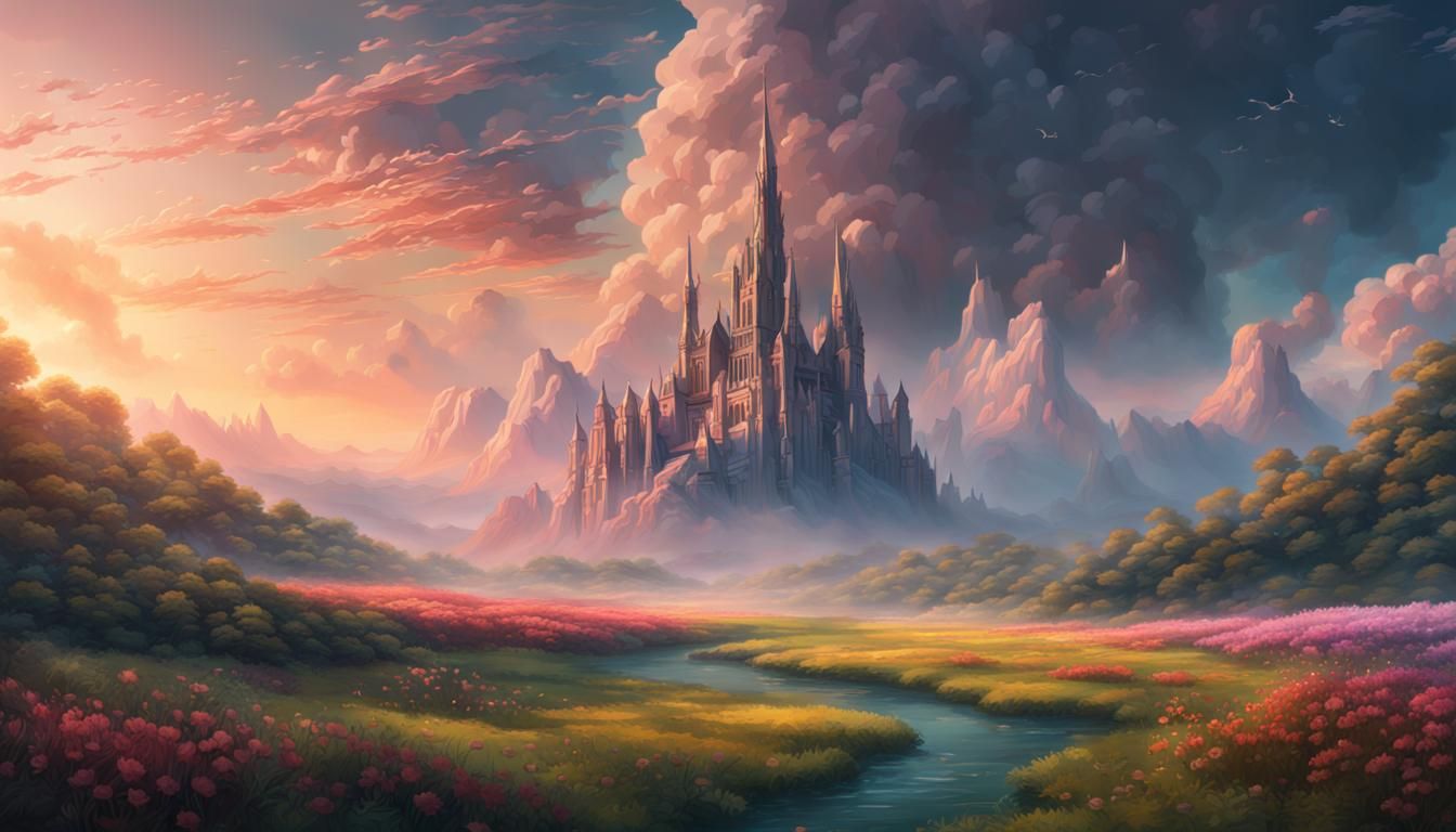 Meditative Field: Epic Cinematic Digital Matte Painting