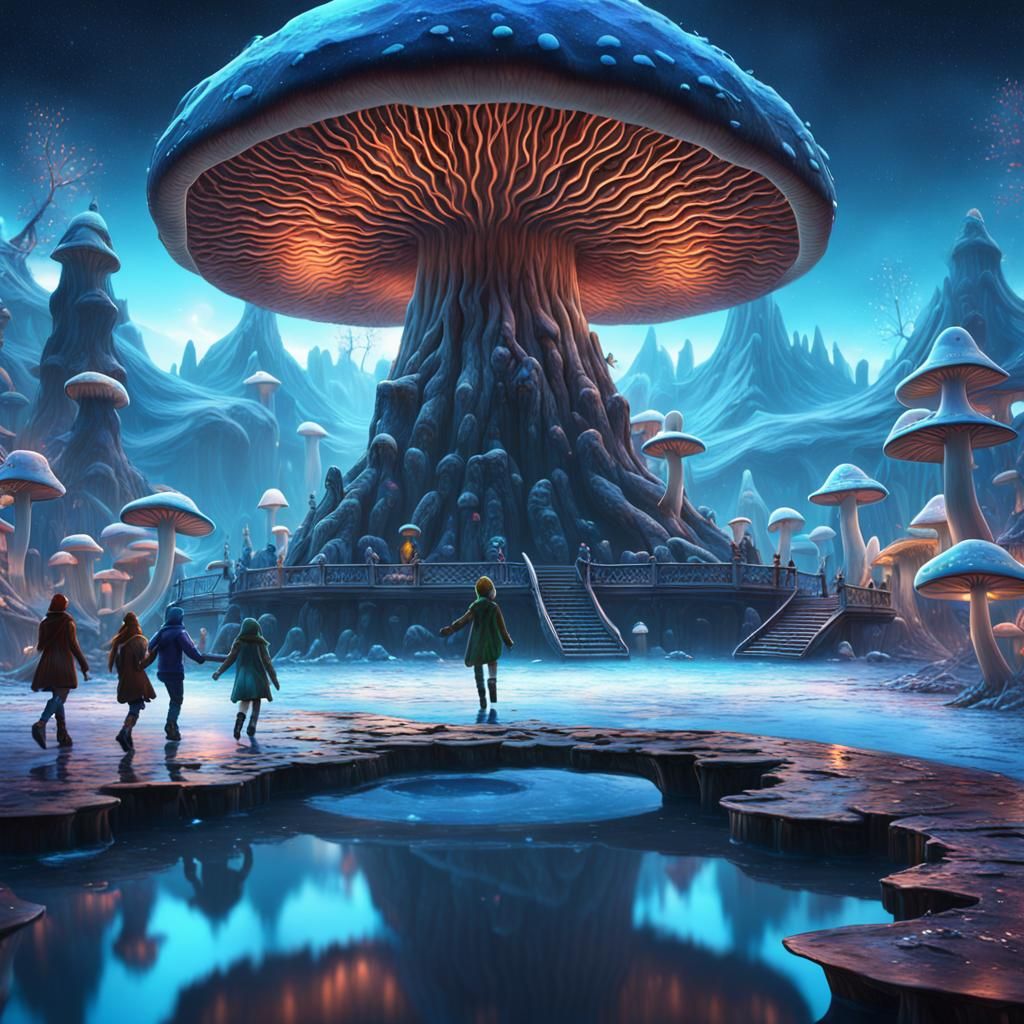 Enchanted Mushroom Rink: An Eternal Dance