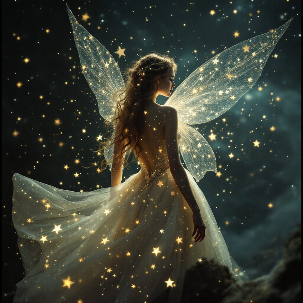 Stunning Star Fairy in Ethereal Cinematic Light