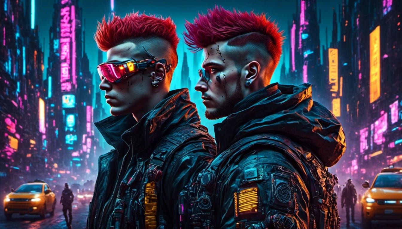 Cyberpunk Man in New York City