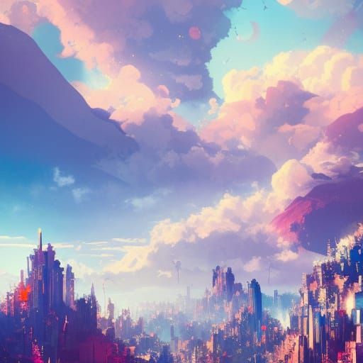 Hyperdetailed Metropolis in Mountainous Kingdom