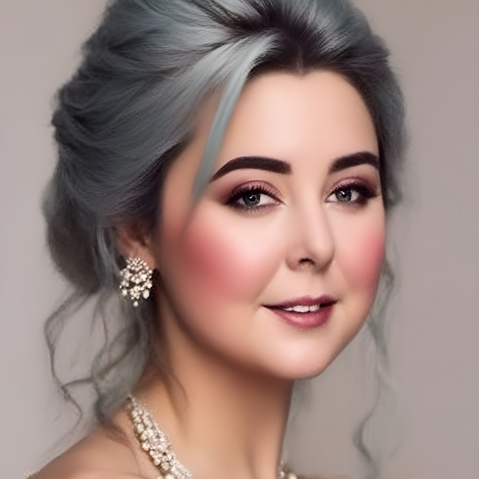 Joyful Model with Dark Makeup in 4K