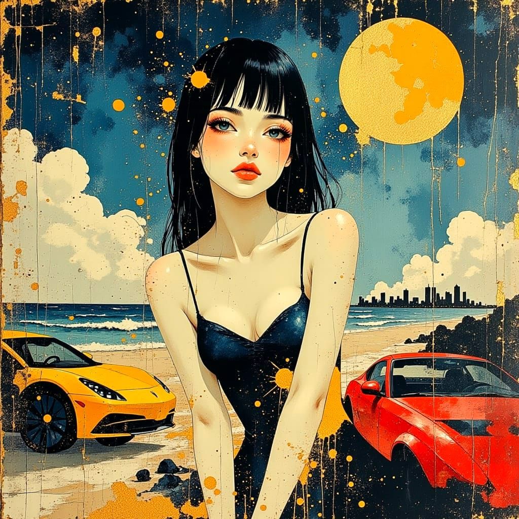 Dreamlike New York Cityscape in Watercolor Style