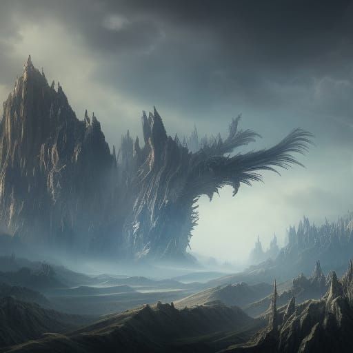 Fantastical Blue Sky Matte Painting in 8K