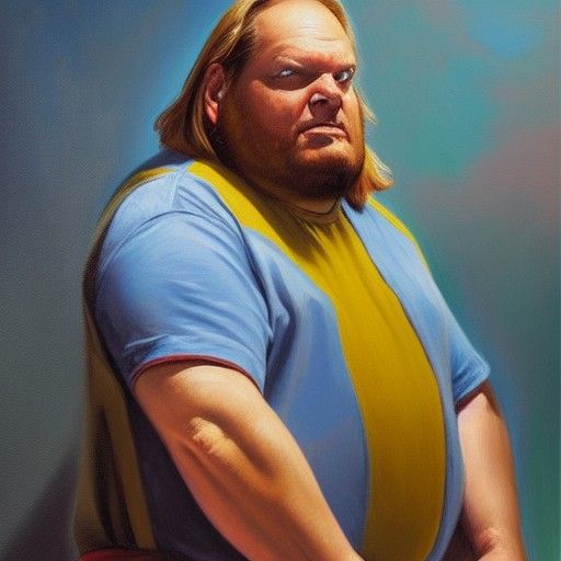 Comic Book Guy as Oil Painting