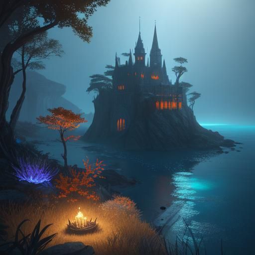 Fantasy Deer Enjoys Popsicle by Golden Seascape