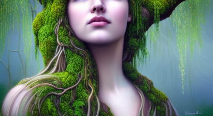 Ent Queen Portrait in Digital Painting Style
