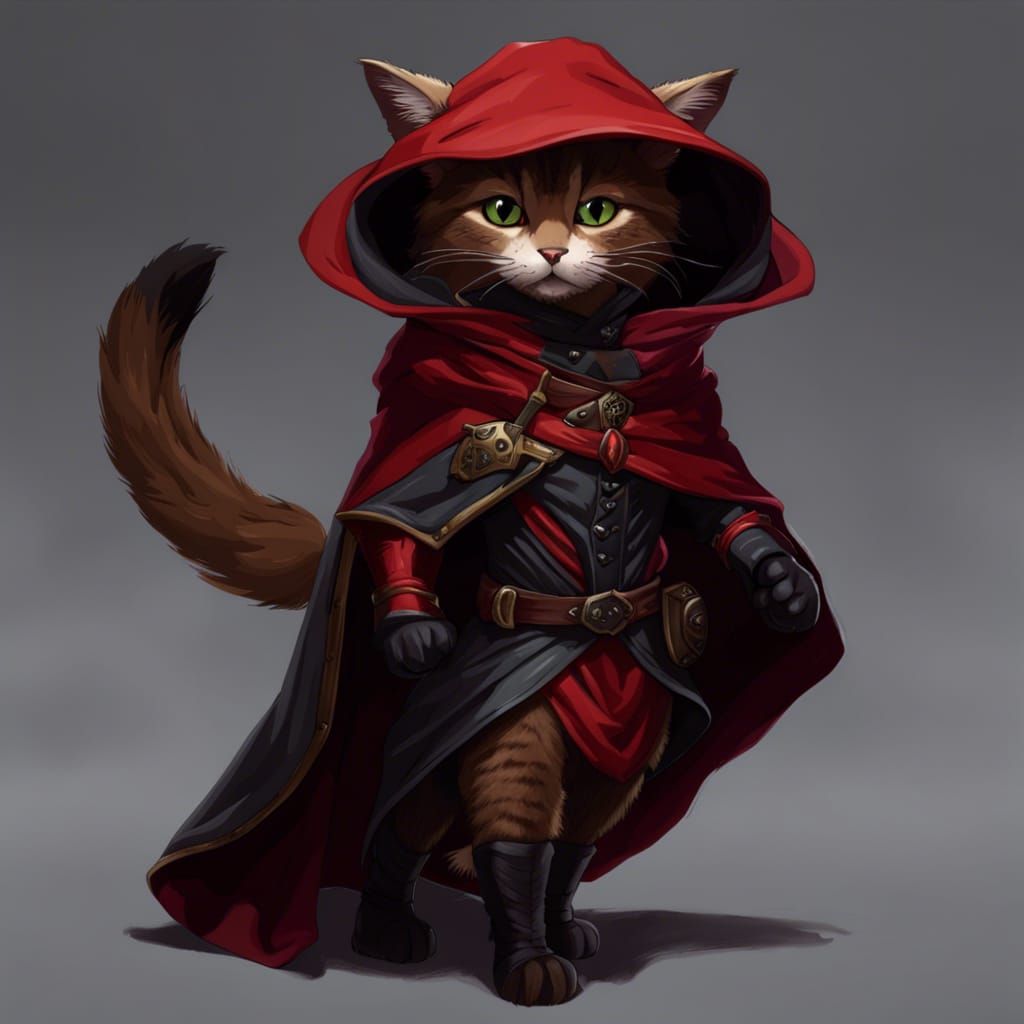 Dark Tabaxi Rogue: Mischief in the Shadows
