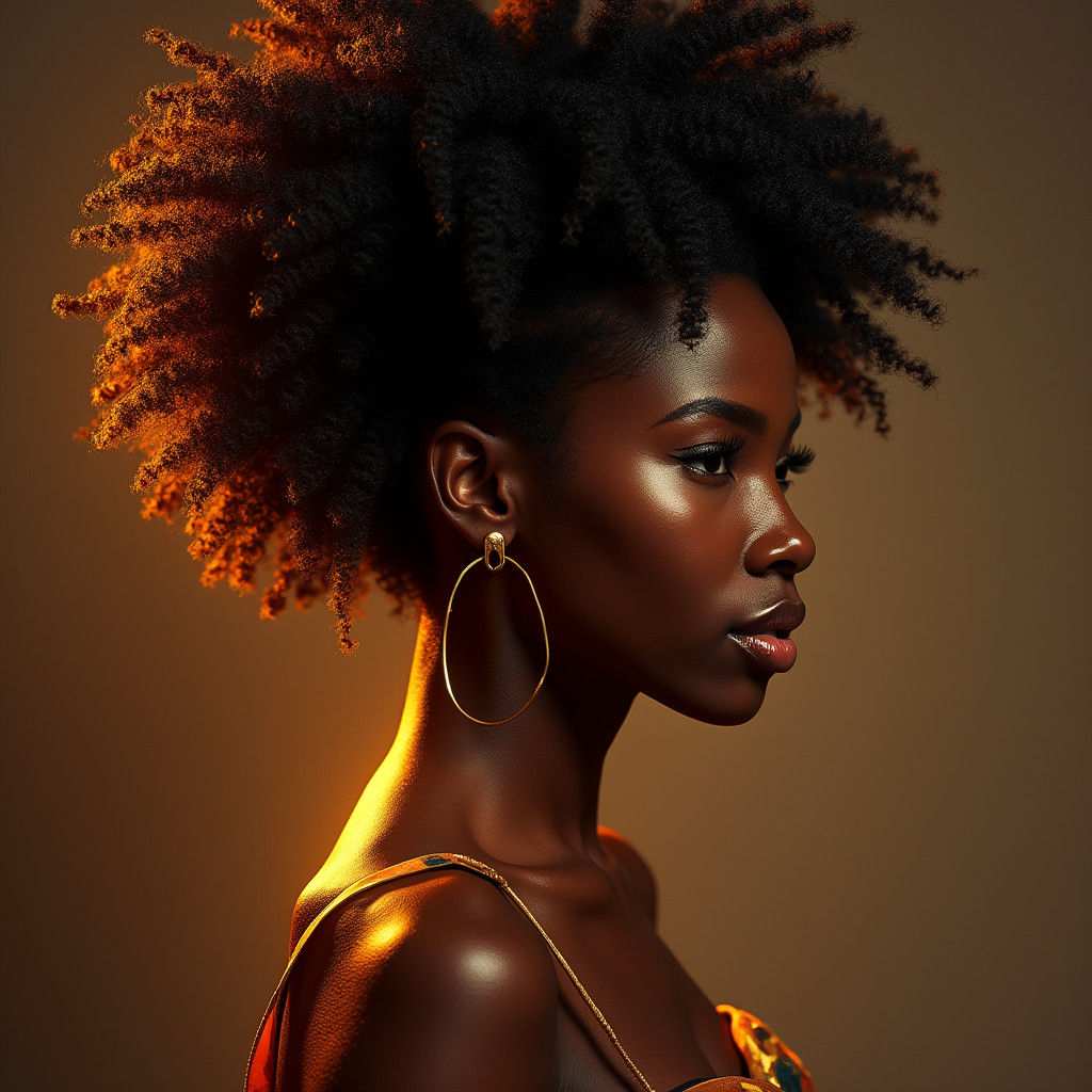 Dramatic Portrait of a Woman in Splash Art Style