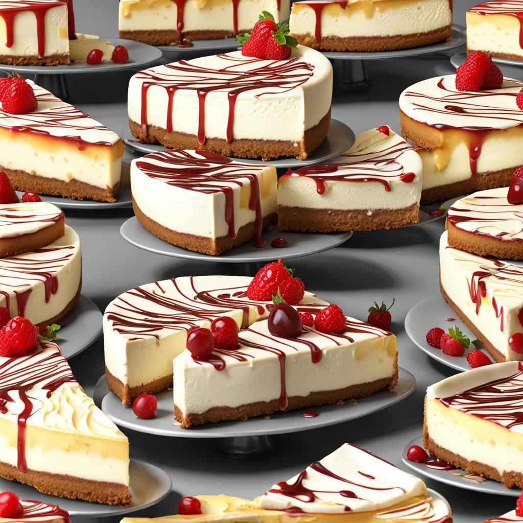 Realistic 3D Cheesecake Shading Render
