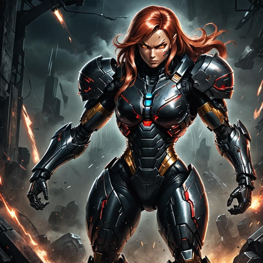 Samus Aran as Sci-Fi Digital Art Concept