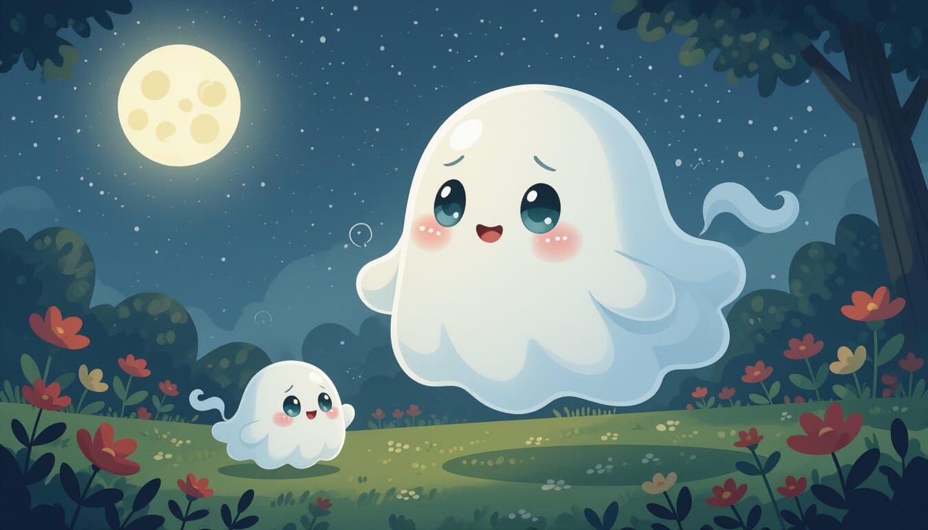 Shy Cloud Ghost Creature in Dreamlike Fantasy Art