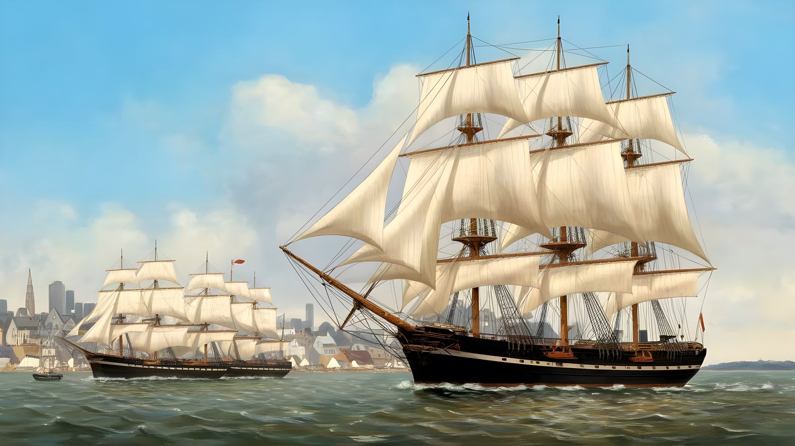 Majestic Clippers in San Francisco Harbor, 1849