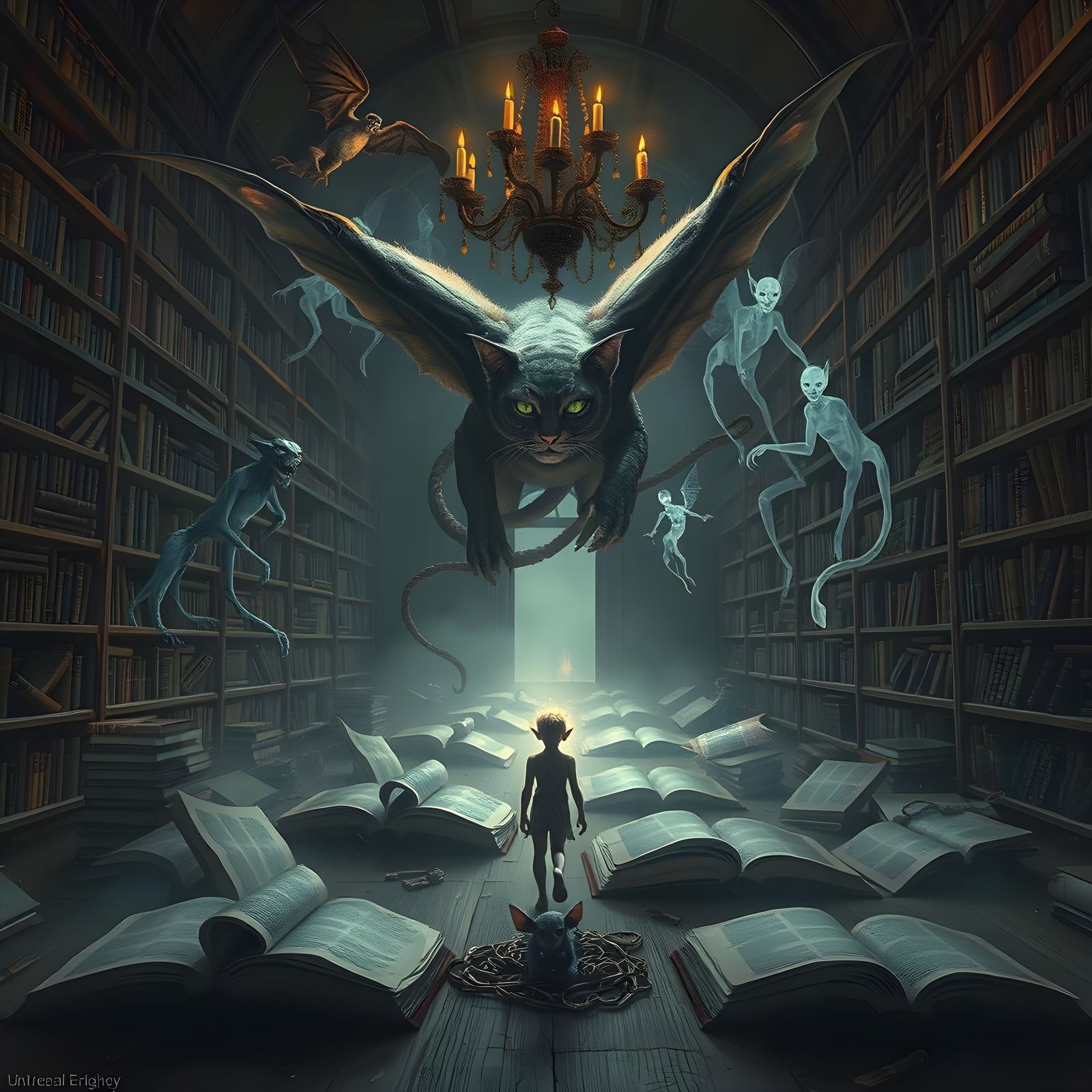 Monstrous Creatures Unleashed in Library Chaos