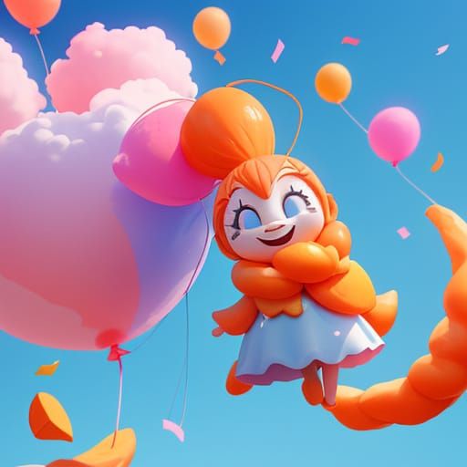 Vibrant Cotton Candy Celebration in Whimsical Landscapes