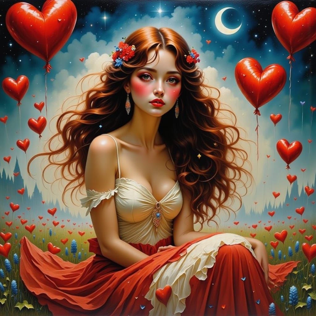 Dreamy Whimsical Portrait in Romantic Ethereal Style