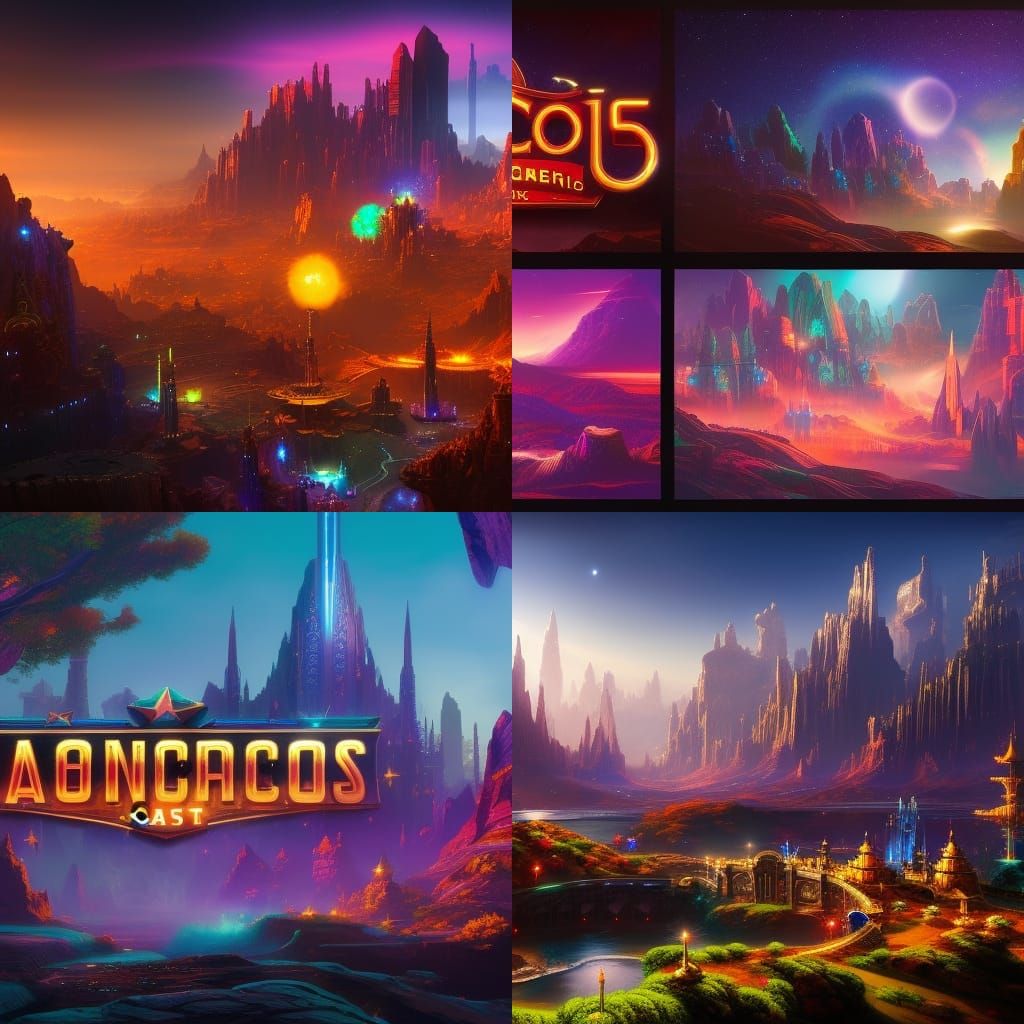 Cosmic Casino: Detailed Fantasy Concept Art