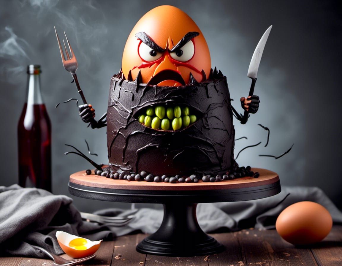Angry Egg Bachelor Party Cake Decoration