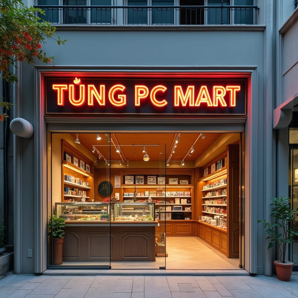 Modern Housewares with Luminous Welcome Message