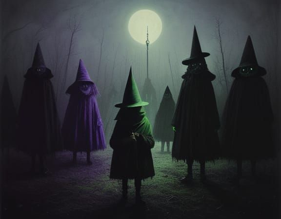 Ominous Birthday Nightmare: Child's Surreal Horror Art