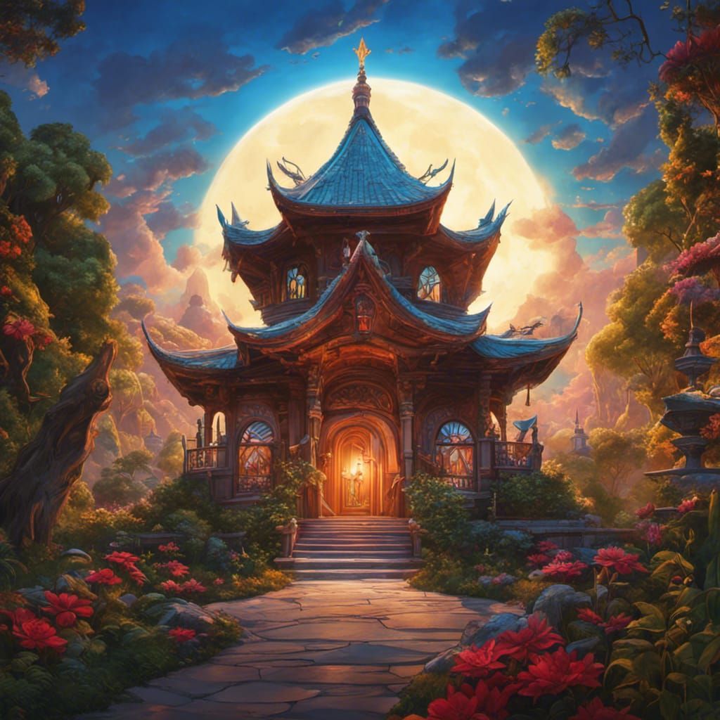 Iridescent Grim Reaper in Stained Glass Style