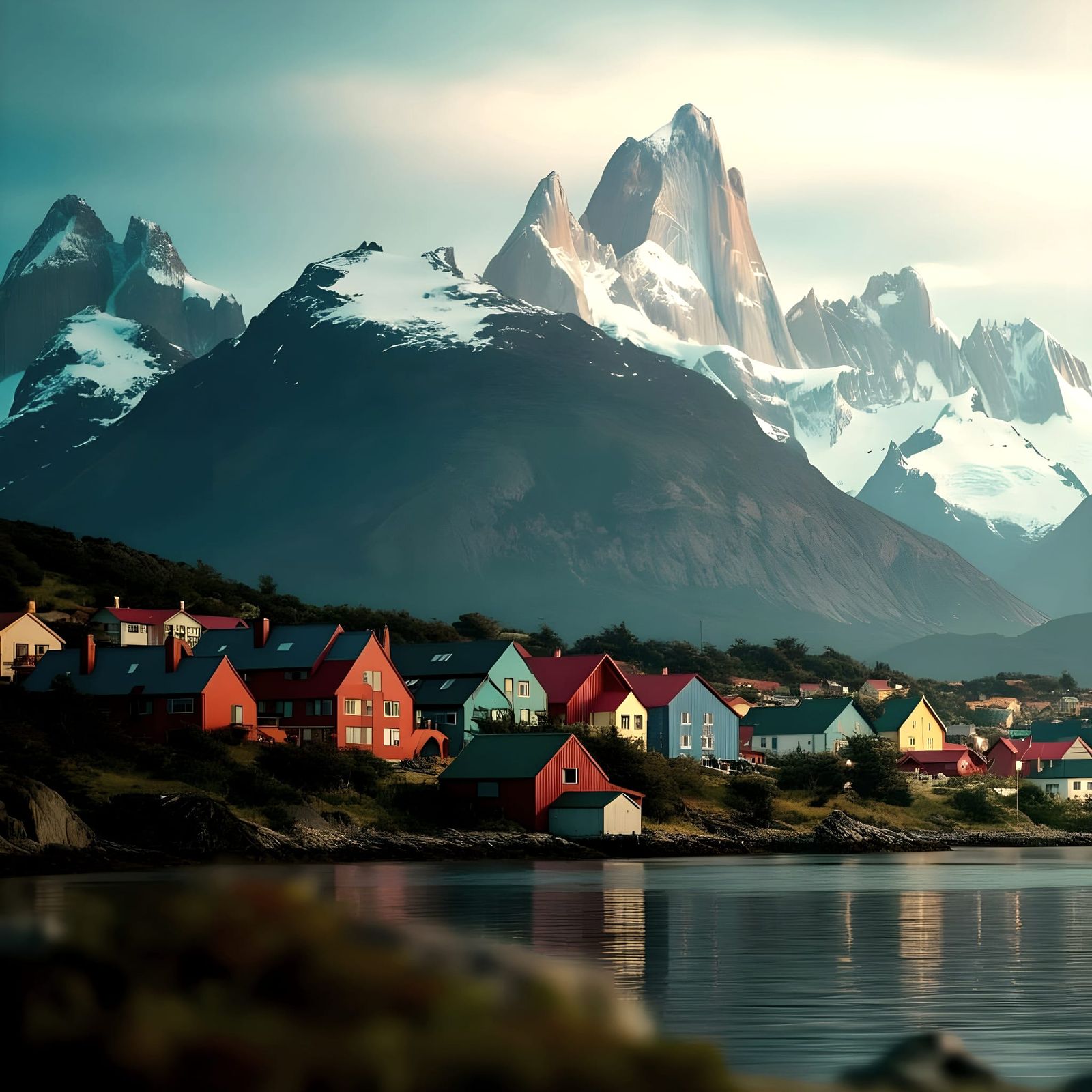 Puerto Natales Landscape in Vibrant Color