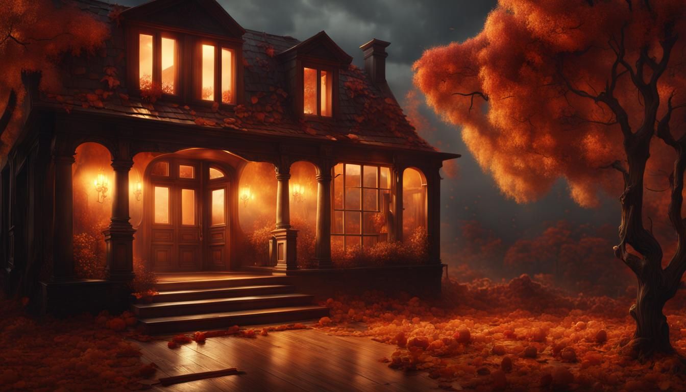 Wool House with Open Design in Autumnal Light