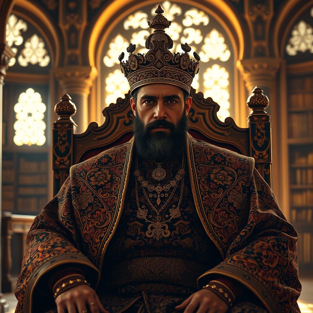 Turkish Ottoman Sultan in Regal Splendor