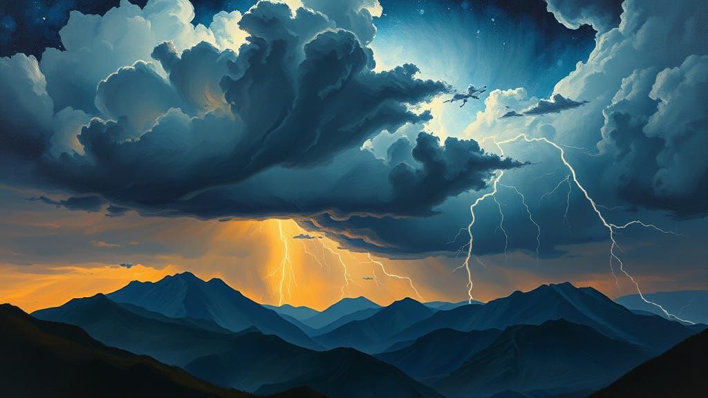 A captivating oil painting, reminiscent of Van Gogh's style,...