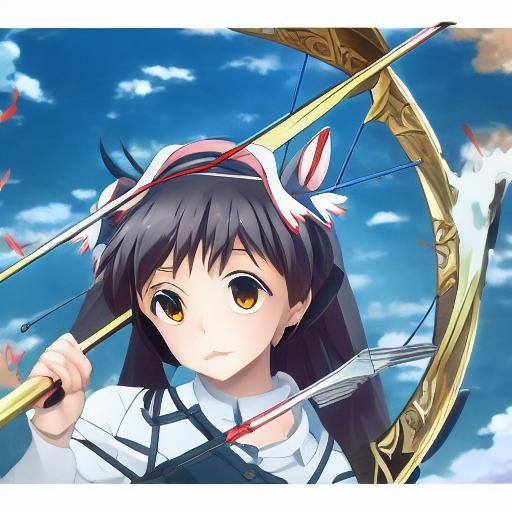 Cupid's Bow and Arrow in Anime Style