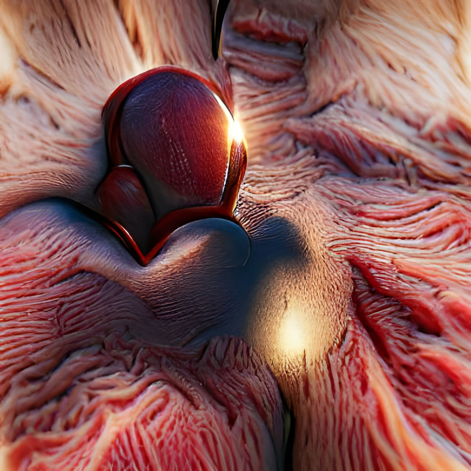 Stylized 3D Render of a Human Heart