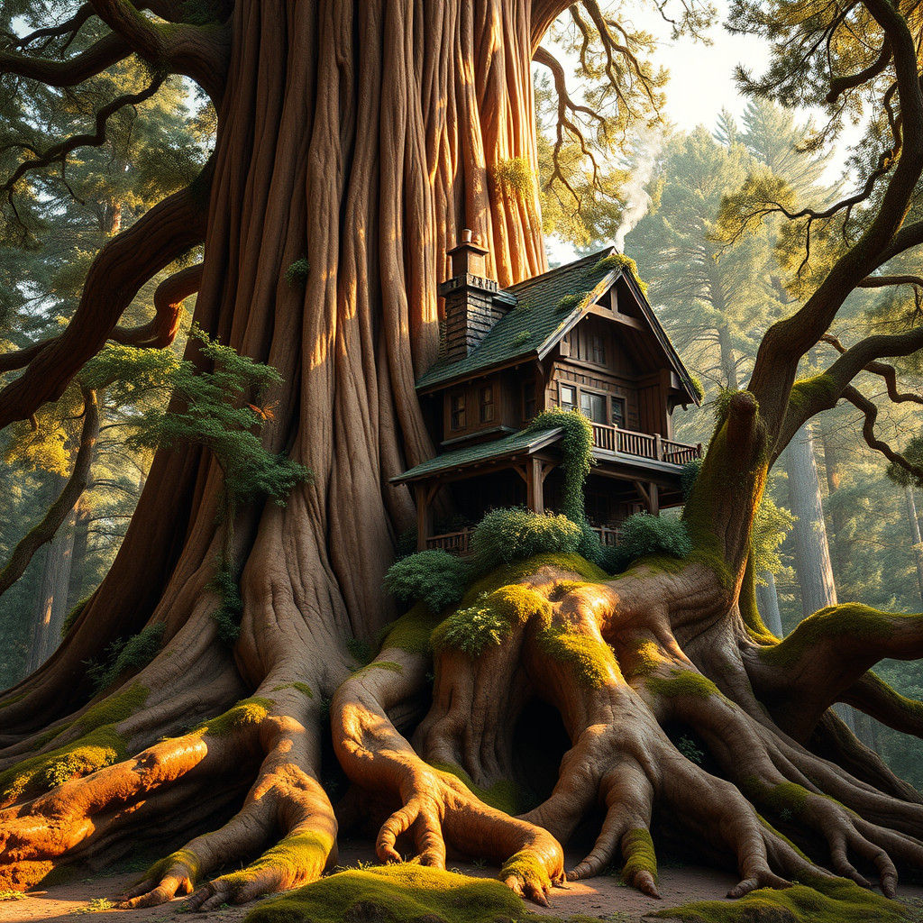 Sequoia Tree House: A Mythical Ancient Dwelling