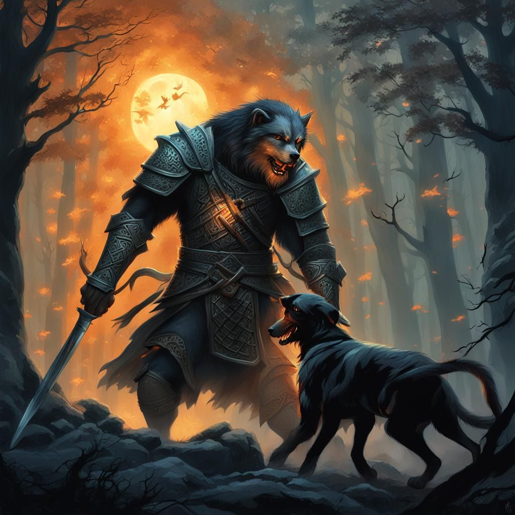 Setanta Battles the Hound: A Celtic Fantasy