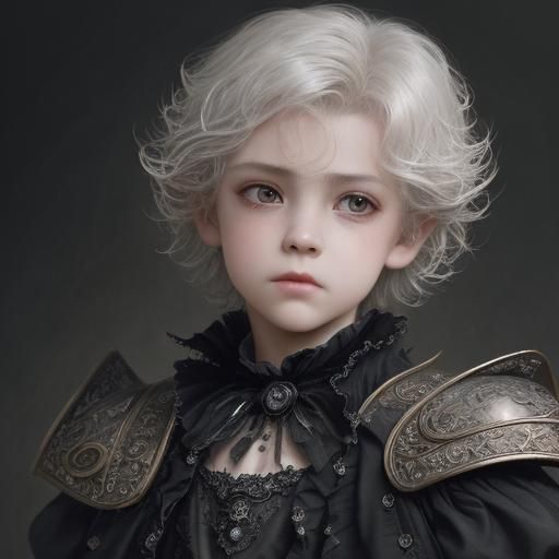 Victorian Gothic Boy Portrait in Fantasy Garb