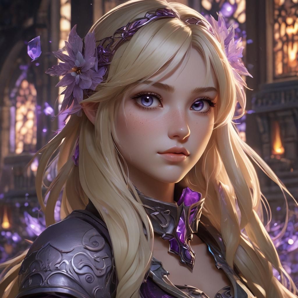 Anime Girl Portrait with Pill Furnace in 3D