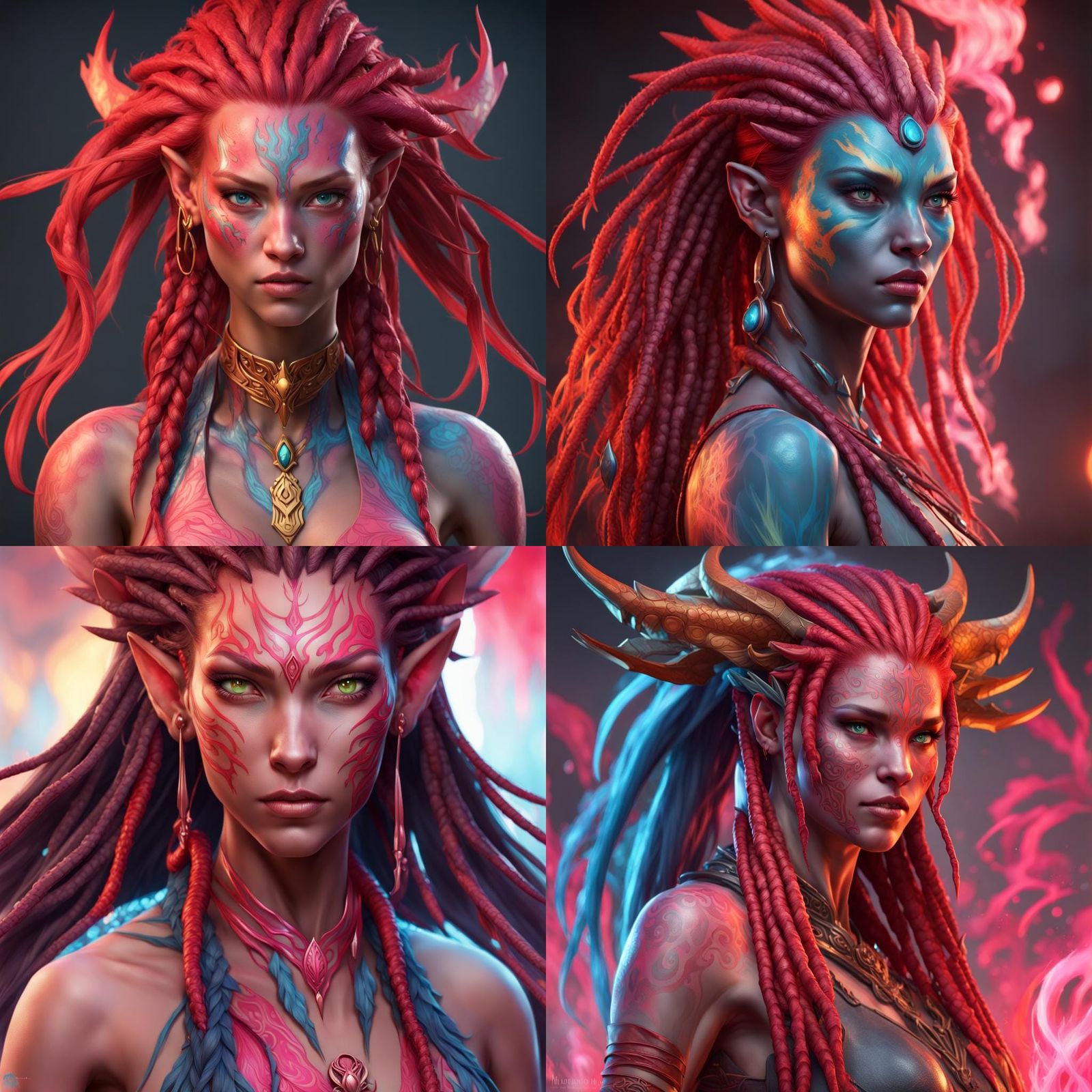 Angry Na'vi Avatar Dragon Girl Concept Art