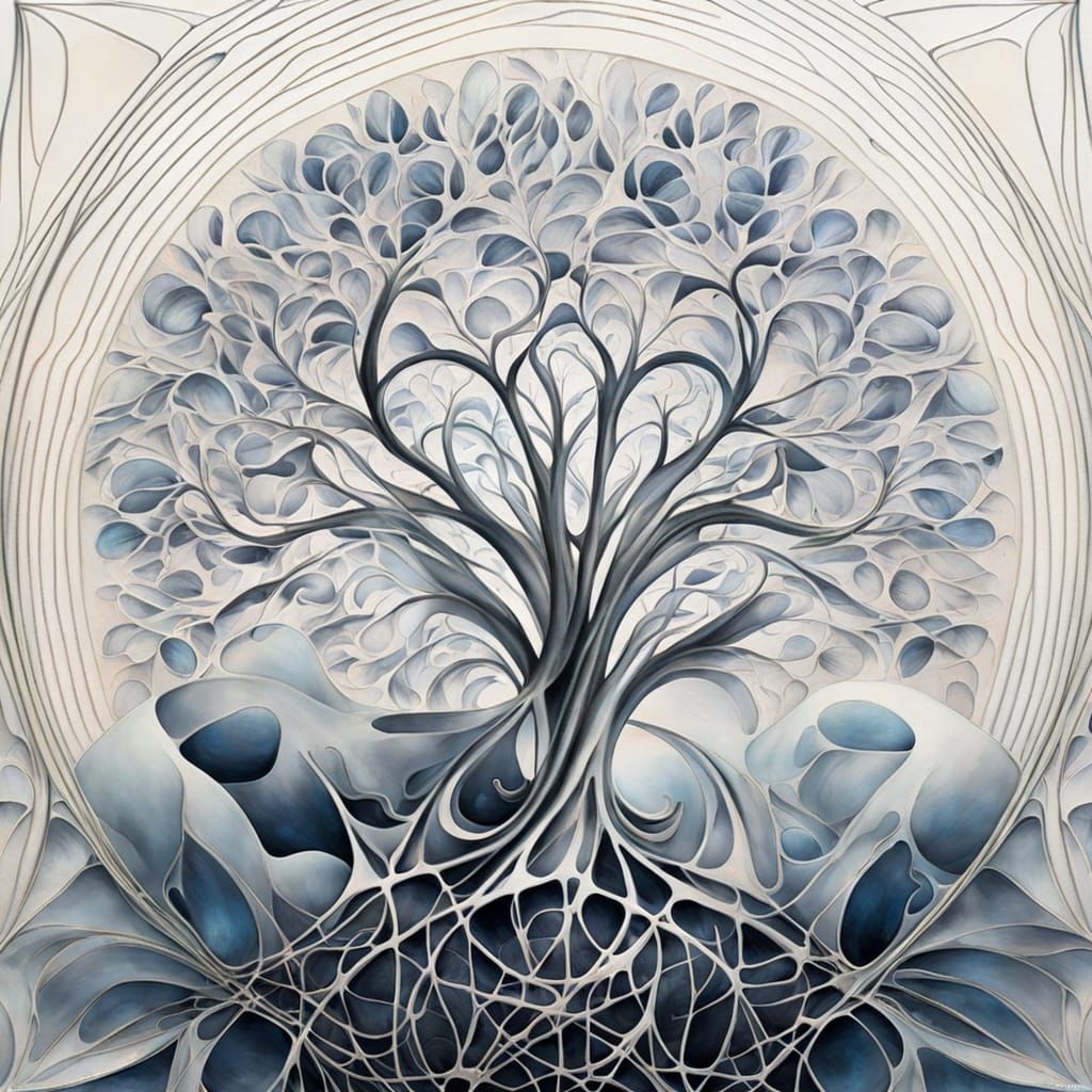 Cosmic Noosphere: Crystalline Flora in Digital Art