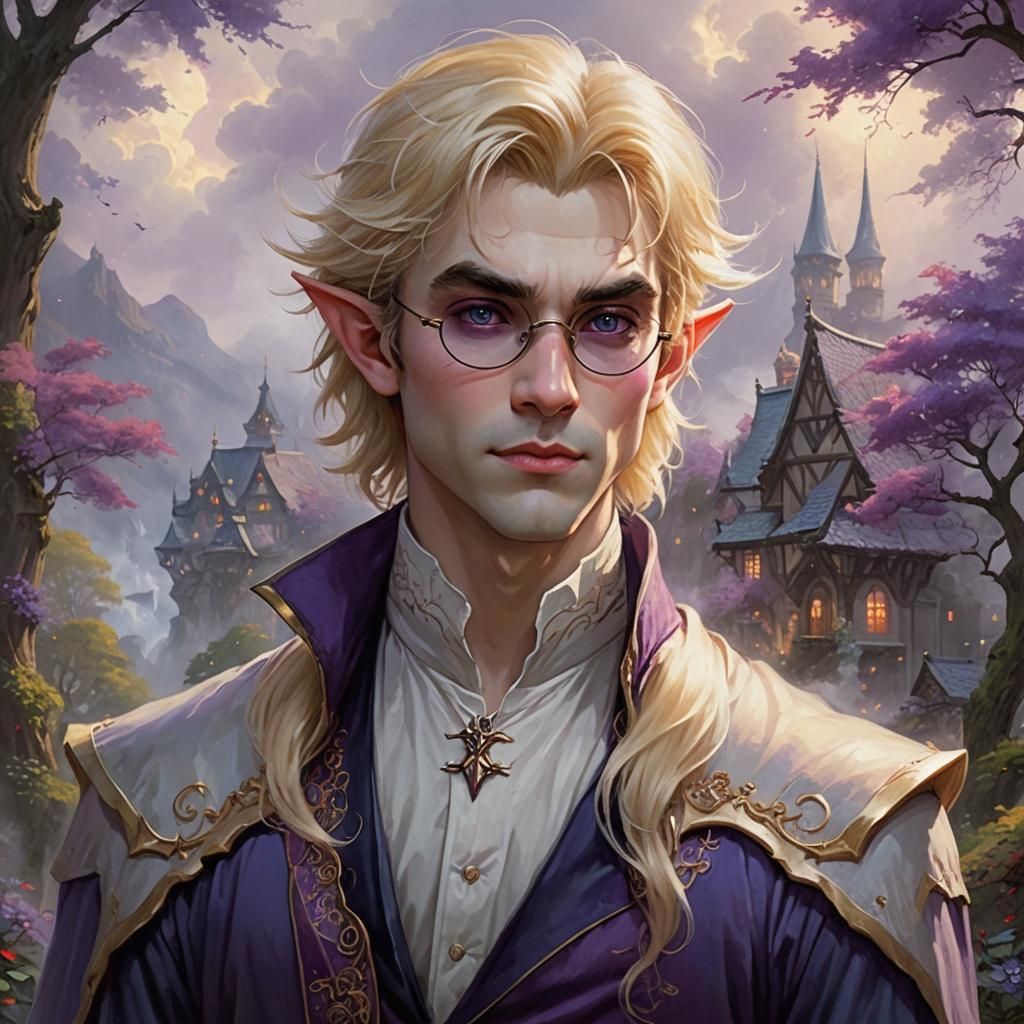 Ethereal Vampire Elf Prince in Fantasy Style