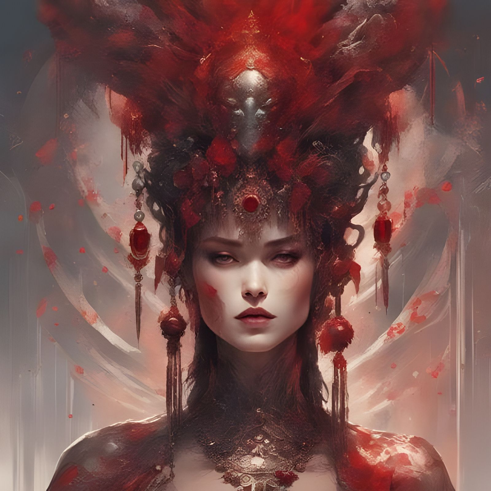 Jeweled Enchantress in Opulent Digital Painting