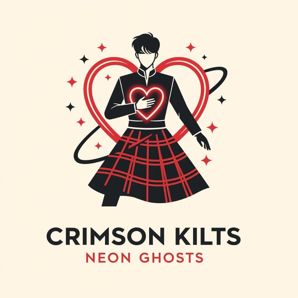 Minimalist Logo for K-Pop Band Crimson Kilts