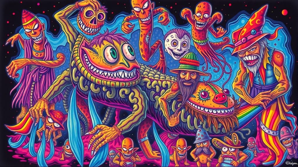 Alien Plant Life Forms from Green-Spicy-Plankton Planet