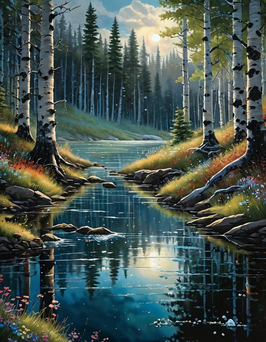 Dramatic Ocean Storm Unleashes on Aspen Forest