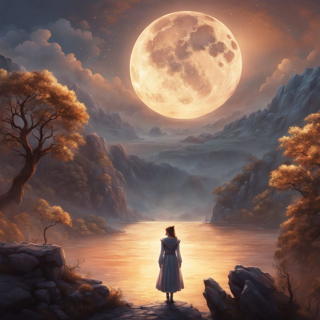 Heroic Sailor Moon Under Golden Hour Light